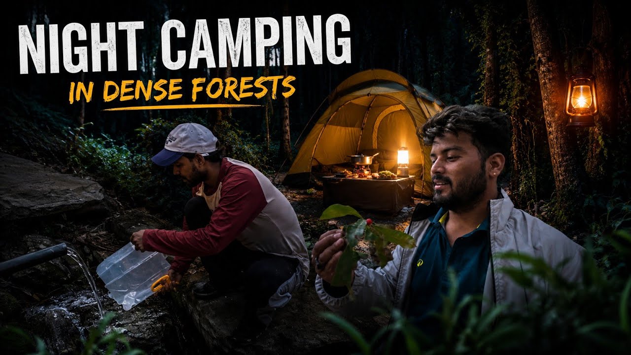 Overnight Camping In Rain Forest | Camping with Friends | Trip Sense #vlog 
