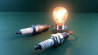 Free Energy Generator Magnets With Light Bulb Using Spark Plug New Science Project