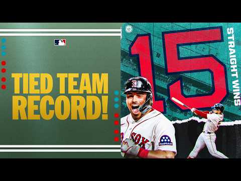 The Red Sox have tied a FRANCHISE RECORD with their 15th straight win! | MLB Highlights