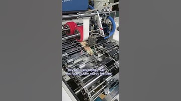 how to make paper bag | Handle Pasting Machine