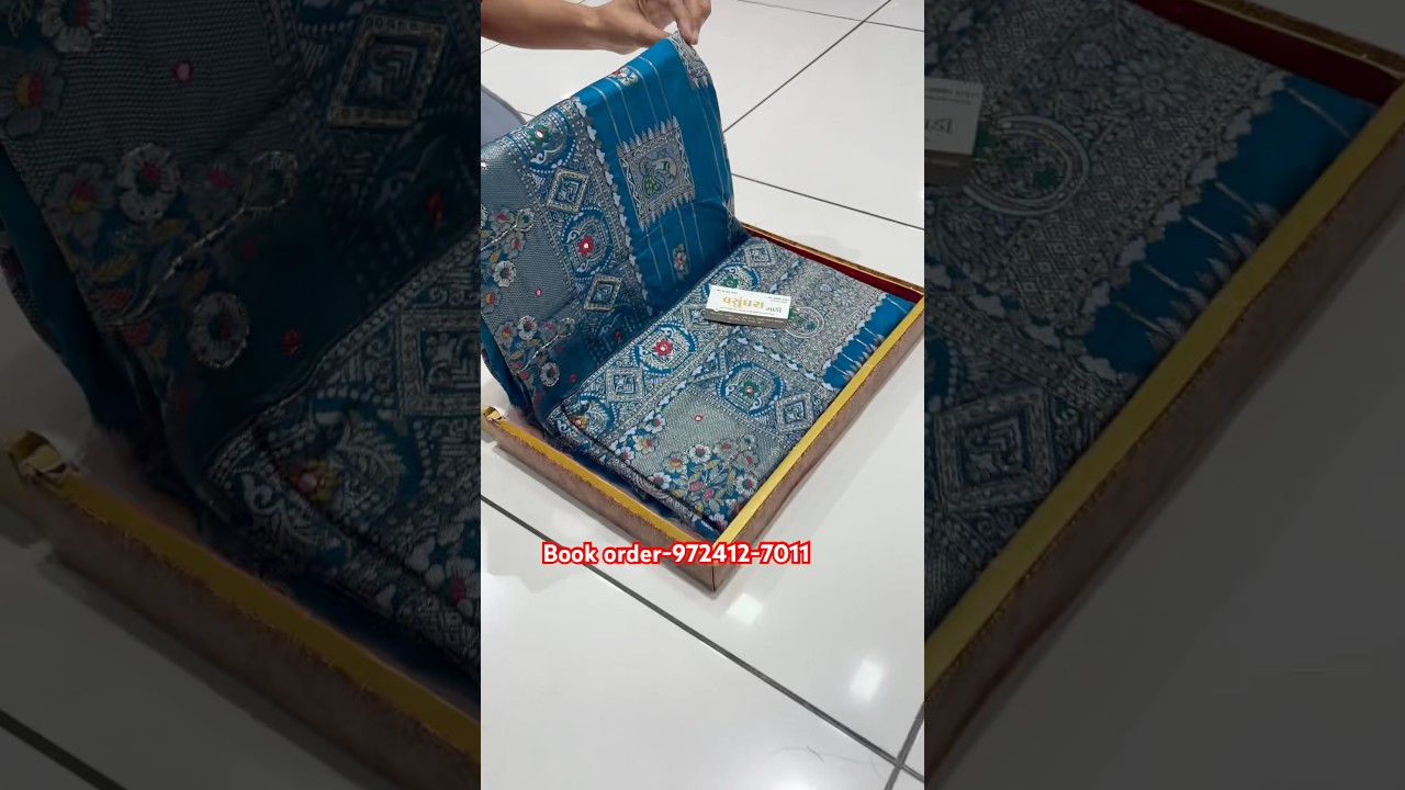 A very beautiful pure dola silk blue colour Sarees 