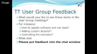 FlyThisSim User Group Meeting Profile