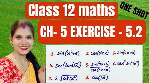 Chapter 5 Continuity and Differentiability Exercise 5.2 ( Q 1 to 10 ) | New NCERT#class12maths 
