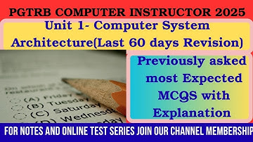 Unit 1 Computer System Architecture- Revision- Previous Year Question