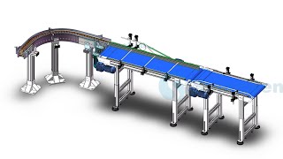 Carton flip conveyor line  Curve Conveyor belt Plane conveyor belt conveying machine