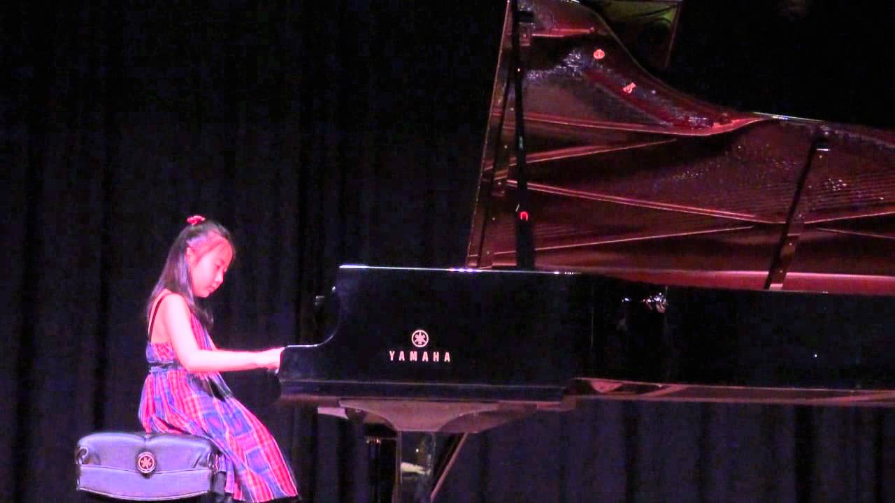 7 Years Old Christina Wei Plays Sonata K545 1st mvt by Mozart