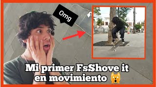 Sacando mi primer Frontside shove it en movimiento(sale epico) 🔥🛹