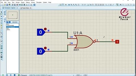 Proteus Simulation Tutorial 7- NOT Gate and NOR Gate Logic Operations Simulation