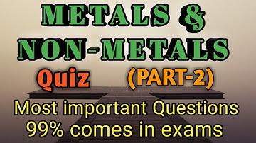 Part-2 | Metals & Non-Metals | Class- 8th | Science Quiz | CBSE