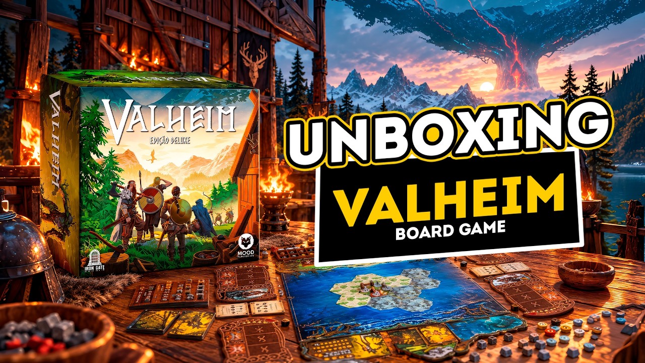 Unboxing Completo: Valheim: The Board Game (MeepleBR) – O Purgatório Viking na Mesa!