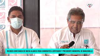 Rogelio Salinas recibe constancia de PANAL para Participar como candidato a Alcalde de Manzanillo