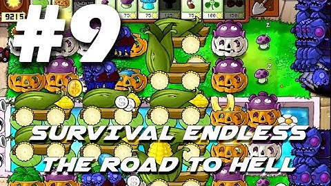 Plants vs Zombies Survival Endless The Road to Hell Part 9