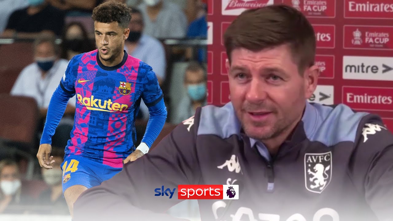 Download "You can ask me about him for as long as you want!" | Gerrard coy on Coutinho speculation