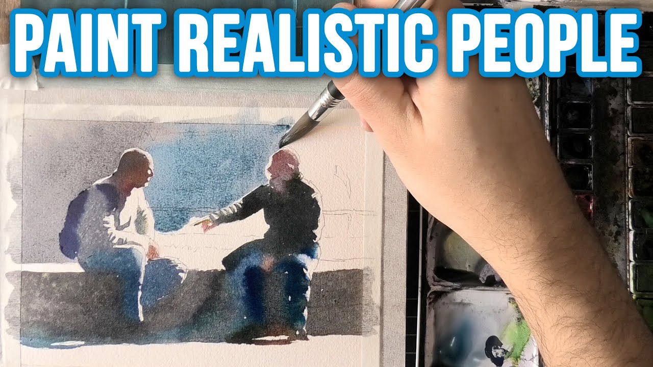 How to Paint REALISTIC People Alla-Prima | Watercolor Tutorial