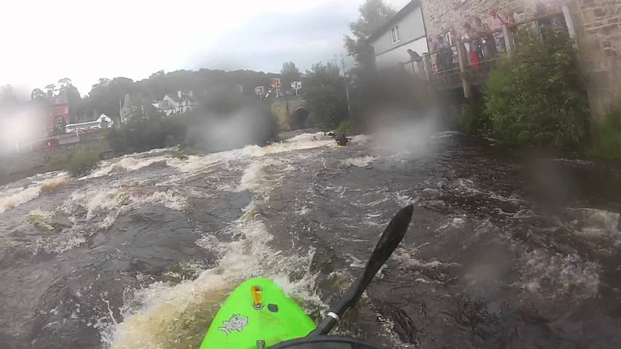 Kayaking Town Falls Llangollen River Dee with Elliott Davidson YouTube