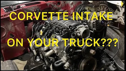 Ls6 intake on 5.3 Chevy ls motor.         6.0liter ls1 lsa ls swap lsswap Chevy 6.0 Chevy 4.8