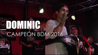 DOMINIC CAMPEÓN NACIONAL BDM México 2016 RESUMEN