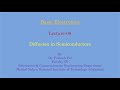 Basic Electronics Lecture-08 : Diffusion in Semiconductors