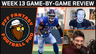 PFF Fantasy Football Podcast: Week 13 game-by-game review