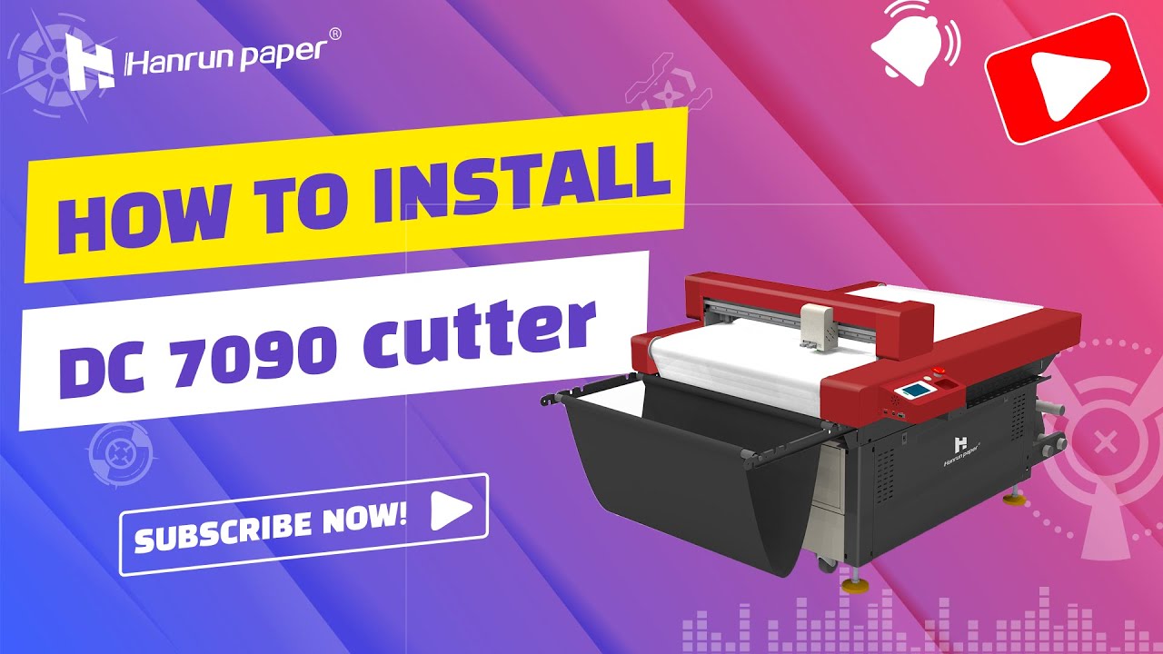 How to intsall the Cutter--- HR DC-7090 Cutter | Hanrun paper DTF Printing Solution