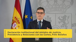 Declaración Insucional Del Ministro Félix Bolaños