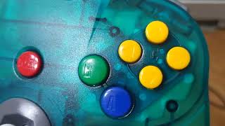 : N64 Controle Clear Blue 2411