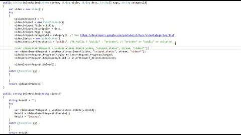 Upload video on youtube with C# code