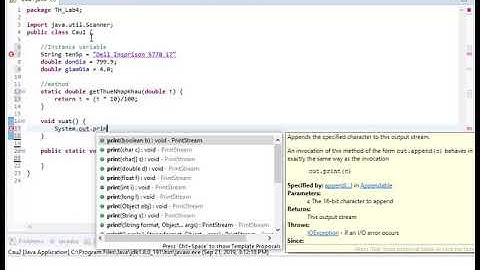 Lab4 - Bài 1: Xây dựng Class Cơ bản