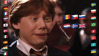 “RON RECEIVES A HOWLER” in different languages