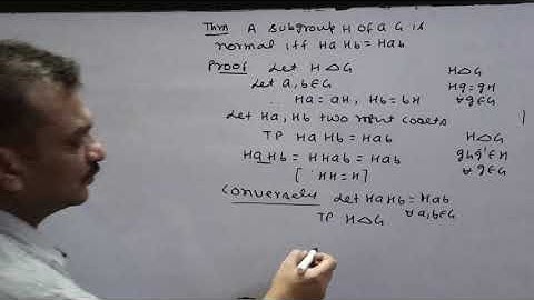 A subgroup H of G is normal iff product of two right cosets of H in G is again right coset (Lect-2)