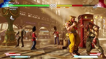 STREET FIGHTER V Guile Crouching HP Meaty Reset