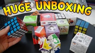 HUGE Rubik's cubes Unboxing ( fisher cube, 6x6x6, dayan 3x3, 3x3x9,...)