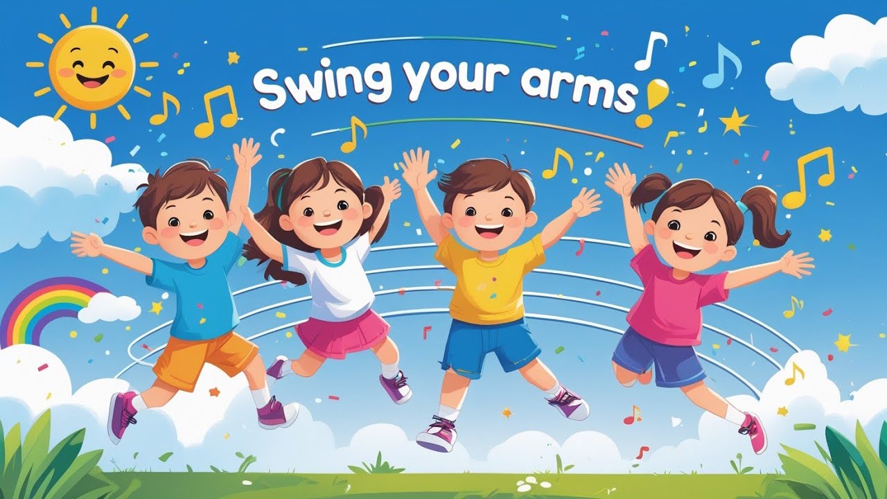 Let’s Swing Our Arms! 🕺💃 Movement Rhyme for Children | Kids Song ...