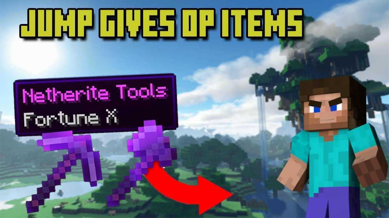 How to download minecraft but jumping gives op items mod - YouTube
