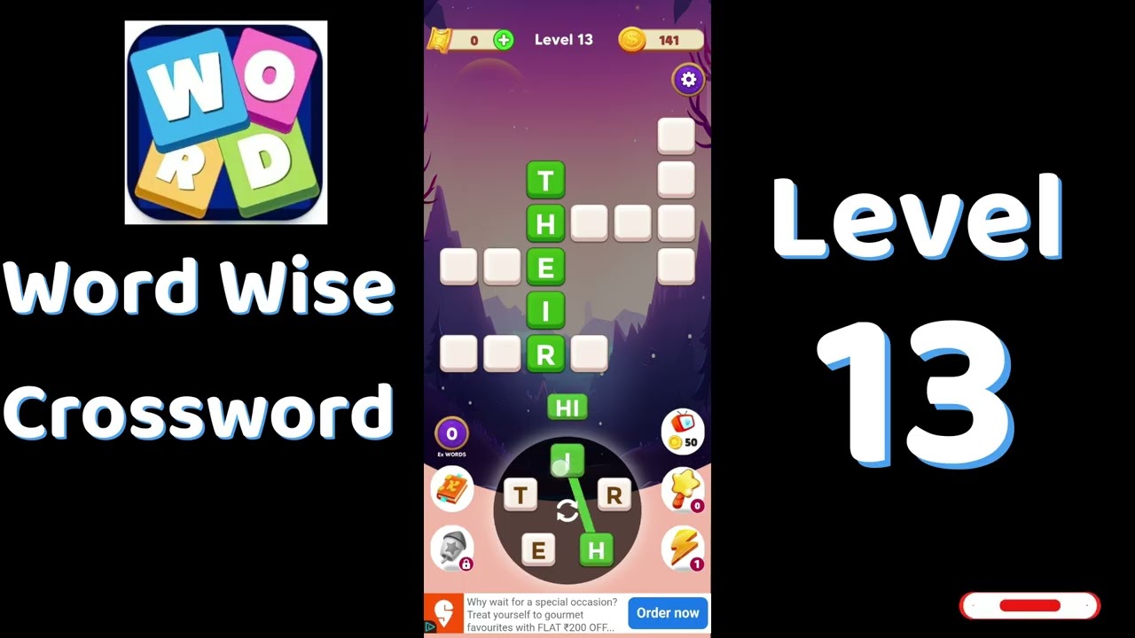 Word Wise Crossword Level 13 Answers 🧠🧩 | Relaxing Crossword Puzzle | SolutionGuruji