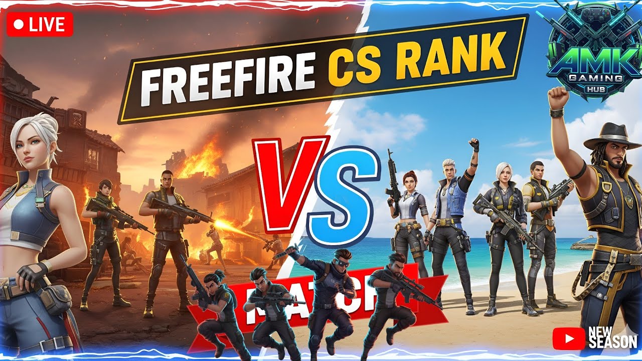 Free Fire CS Rank Match 🔥 || Intense Clash Squad Ranked Gameplay ...