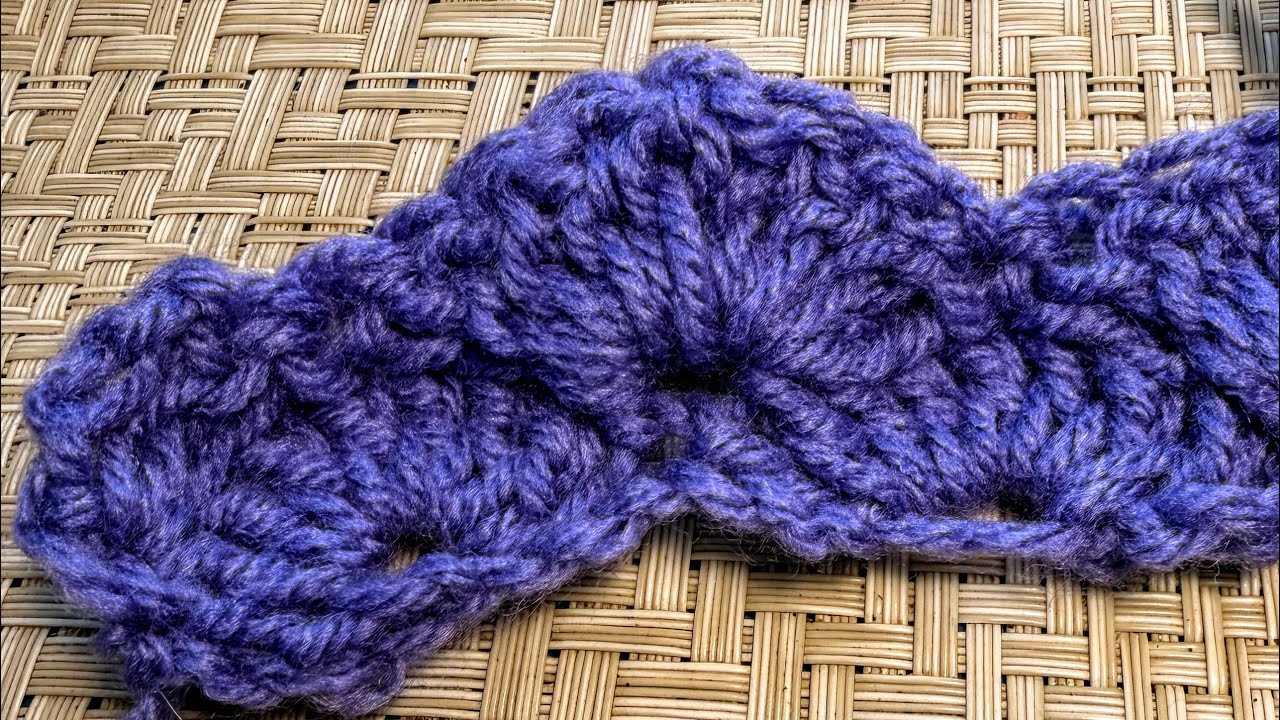 Вяжите крючком! Урок 8. Веерный стежок #урокповязаниюкрючком