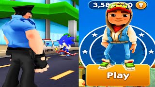 Subway Sonic Runner vs Subway Surfers Android Gameplay screenshot 5