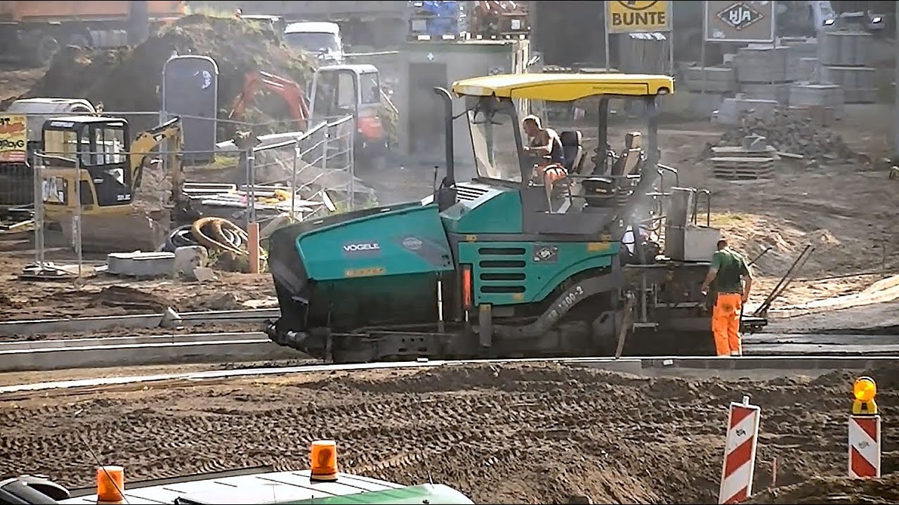 Strassenbau in Papenburg (Teil 5) / Road construction in Papenburg (Germany) (Part 5)