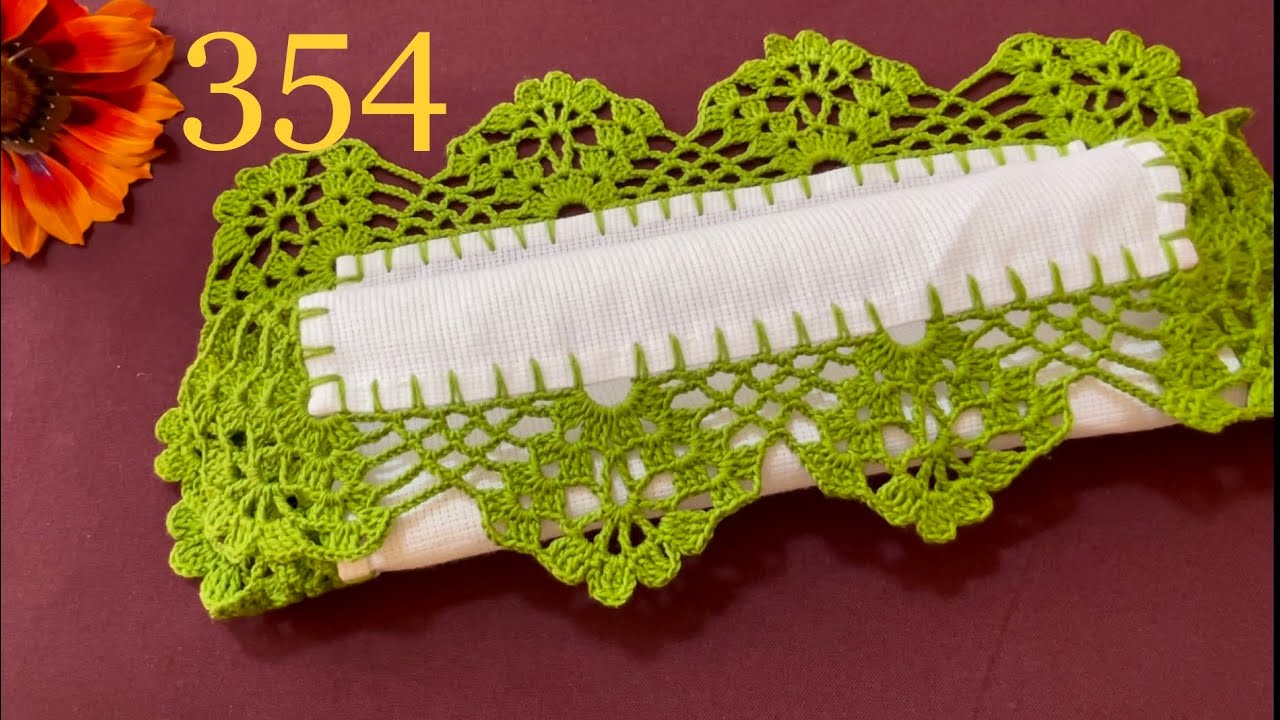 ¡Mi nuevo DISEÑO!💎 Nunca antes había visto una orilla grande crochet tan  hermosa🧵puntilla 354