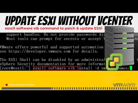 esxcli software vib command to patch & update ESXi : Update ESXi Without vCenter