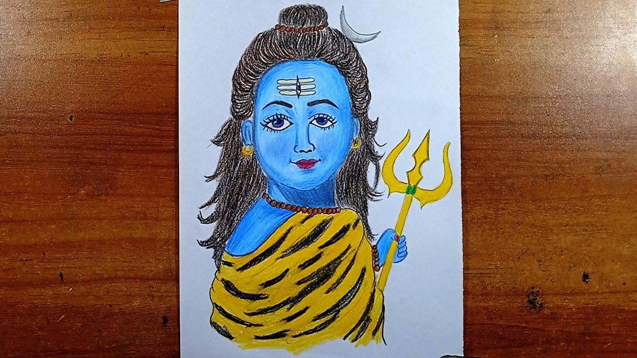 How To Draw Lord Shiva | Step By Step | How To Draw Mahadev | Tutorial ...