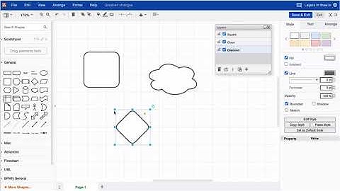 Add shapes to layers in draw.io for Atlassian Confluence and Jira
