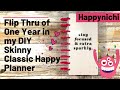 Flip Thru of One Year in my Skinny Classic Happy Planner | #happynichi