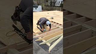 Give this man some plywood and a nail gun and he will have a roof sheathed in in no time flat!!