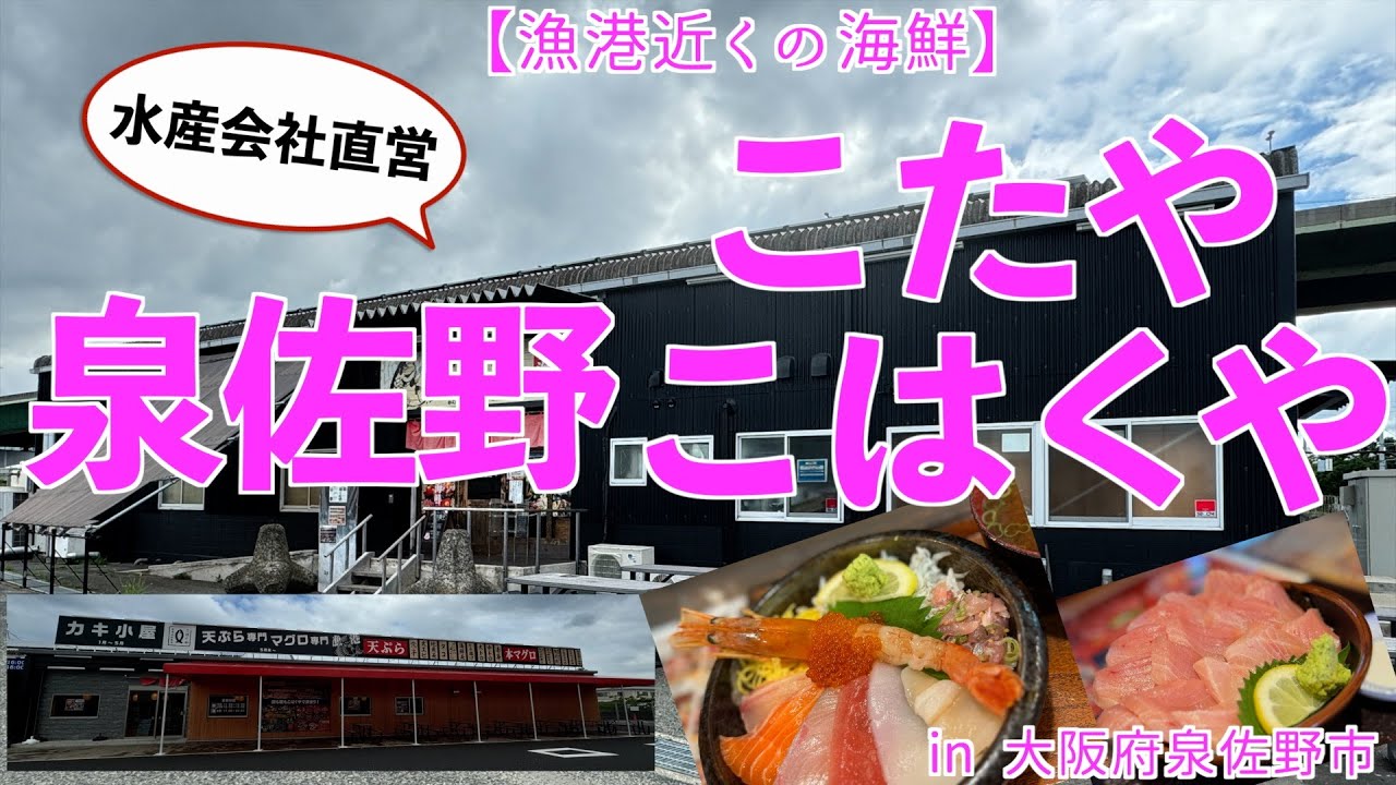 【海鮮】水産会社直営の海鮮のおいしいお店は泉佐野から #泉佐野港 #こたや #こはくや #水産会社直営 #海鮮丼 #お寿司 #天ぷら #エビフライ ＃カキフライ #泉佐野