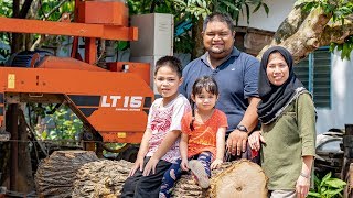 Schoolteacher Reclaiming Wood in Malaysia with Wood-Mizer LT15 Sawmill