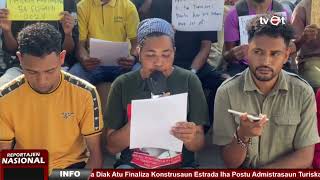 Students From Turiskai Ask Montana Diak Company To Complete Road Construction