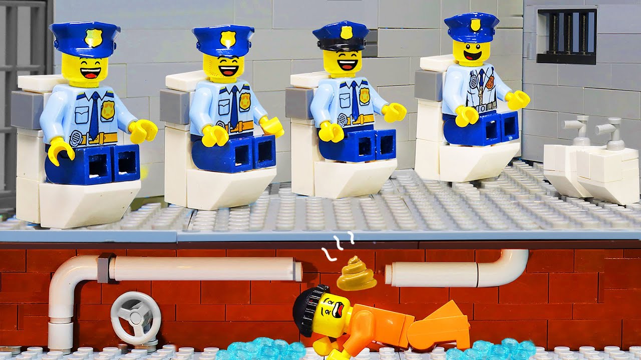 SWAT Bank Heist Police Catch Crooks Bank Truck Robbery K9 Dogs EOD Bomb Squad Lego Stop Motion Movie