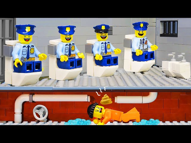 ESCAPE FROM PRISON SEWER | Lego City Prison Break | LEGO Land class=